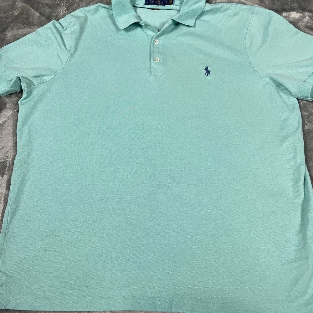 Polo by Ralph Lauren Men's Light Green Polo Shirt